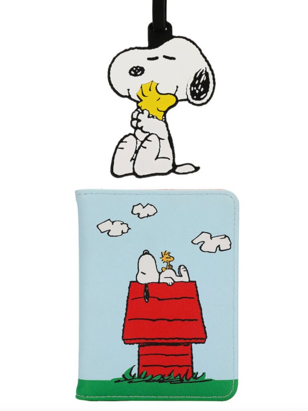 Peanuts Snoopy Luggage Tag and Passport Wallet Set